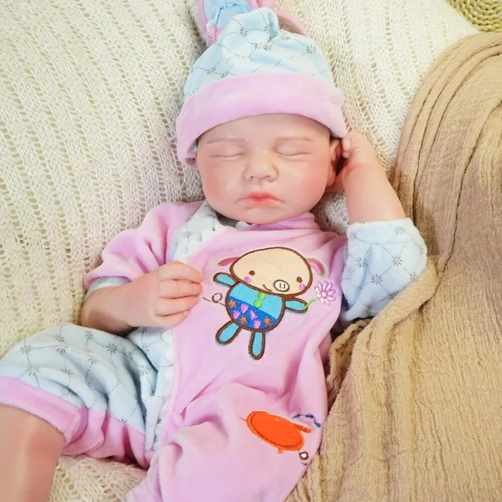 🆕16.9Inch Full Silicone Reborn Baby Doll ivory Angelic Face Toddler Boy Doll